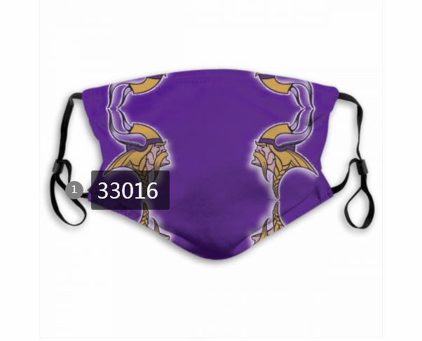 New 2021 NFL Minnesota Vikings #89 Dust mask with filter->nfl dust mask->Sports Accessory